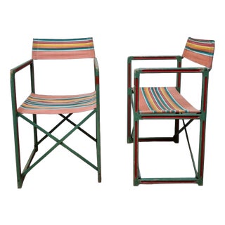 Vintage Folding Chairs by Table Auto B.P. Paris, 1950s, Set of 2 For Sale