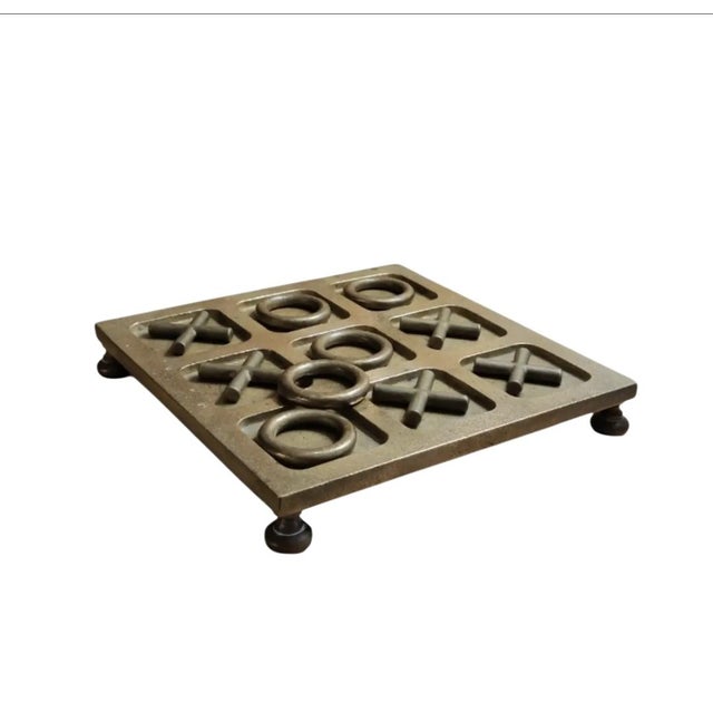 It's The Season For Entertaining . . . Are You Ready? For your consideration . . . A rare vintage brass Tic Tac Toe Board...