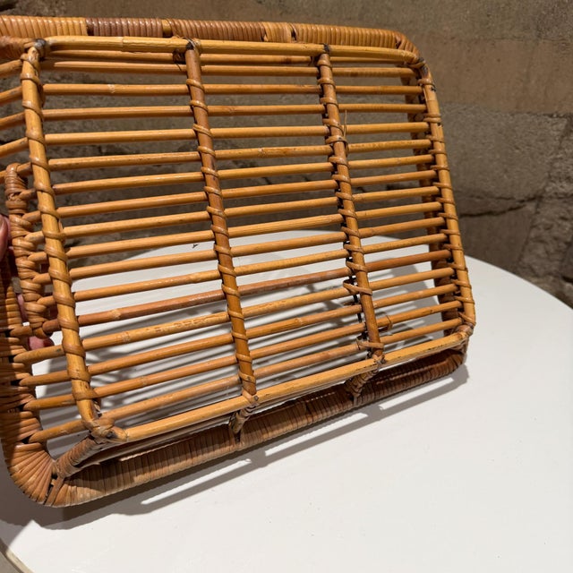 Tan Vintage Rattan Tray by Artek Finland Scandinavian Modern For Sale - Image 8 of 11