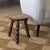 Lovely vintage stool with circular seat and bobbin tripod legs from France. Wood seat with carved ring detail. Original...
