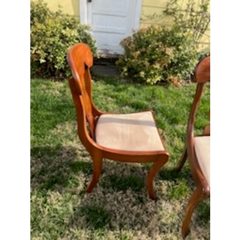 Traditional Set of 6 Mid 20th Century Regency Solid Cherry Dining Chairs Attributed to Henkel Harris For Sale - Image 3 of 10