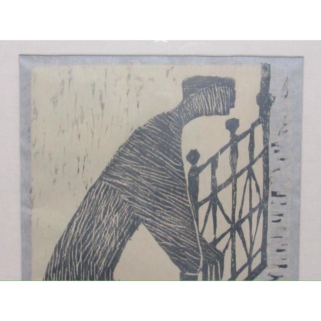 Signed Margo Hoff Woodblock Print For Sale - Image 4 of 16