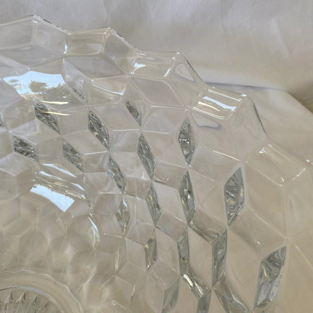 Transparent 1950s Federal Glass “York Town” Punch Bowl For Sale - Image 8 of 9