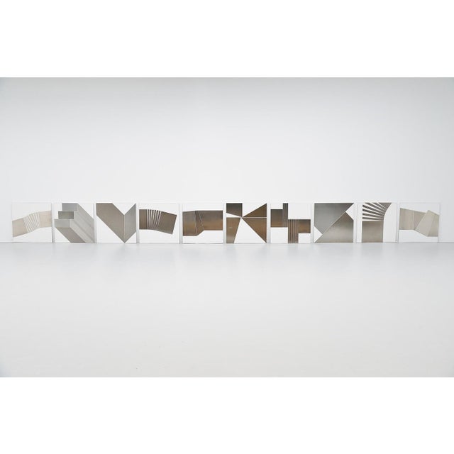 White Triangle Wall Artwork attributed to Rudolf Wolf, Holland, 1972 For Sale - Image 8 of 10