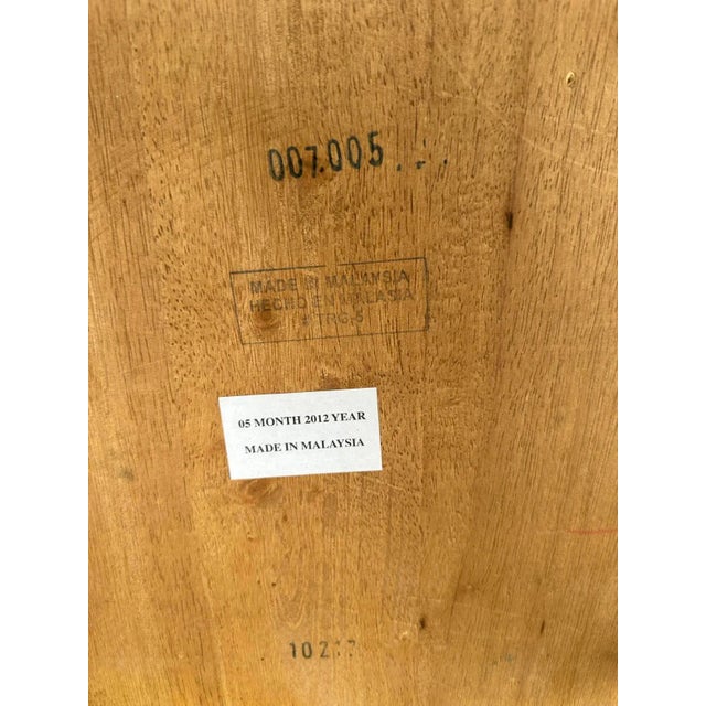 2010s Solid Teakwood Windsor Pub Chairs - Set of 4 - Vintage Early 21st Century For Sale - Image 5 of 5