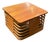 1940s Restored Rare 18" Tall Stacked Rattan MCM Coffee Table W/ Mahogany Top For Sale