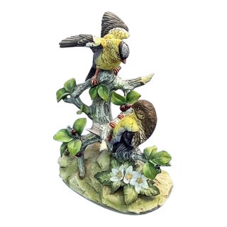 1980s the Goldfinches Figurine by Andrea For Sale