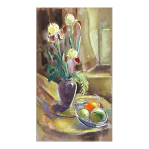 Yellow Iris and Fruit, Charles Blaze Vukovich