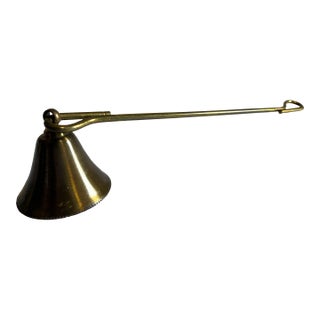 Vintage Brass Bell-Shaped Candle Snuffer For Sale