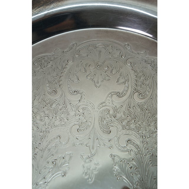 Late 20th Century Very Large Towle 6955 Grand Duchess Oval Silverplate Serving Platter Tray 30" For Sale - Image 12 of 13