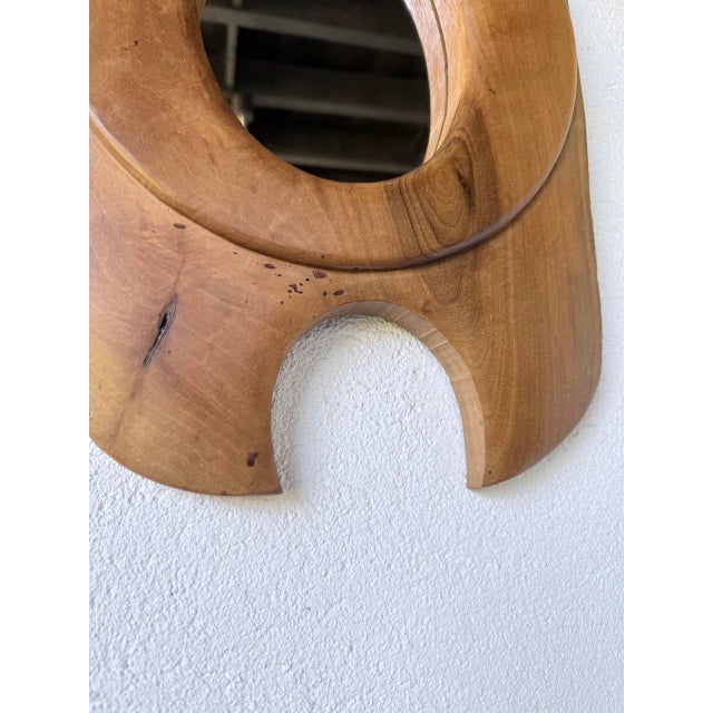 Organic Walnut Mirror, 1960s For Sale - Image 9 of 18