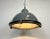 Industrial Grey Pendant Lamp with Clear Glass Cover, 1970s For Sale - Image 15 of 16