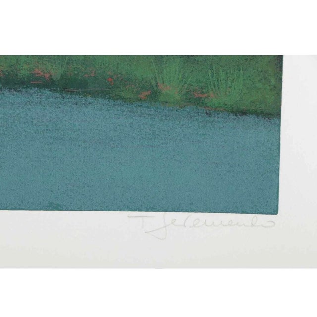Paper Theodore Jeremenko Serigraph "Harrisville" Signed Numbered For Sale - Image 7 of 10