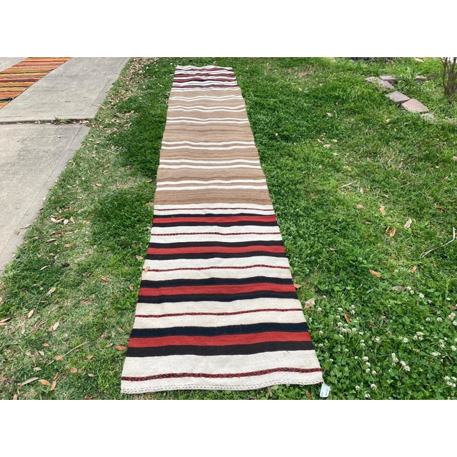 Turkish Vintage Caucasian Long Kilim Runner Rug For Sale - Image 13 of 13