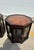 Beautiful pair of Gordon’s Furniture vintage chinoiserie Ming style end tables. Octagon shaped with burl wood tops and...