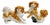 Vintage Continental Terracotta Cavalier King Charles Spaniel Dog Figurines - A Pair For Sale