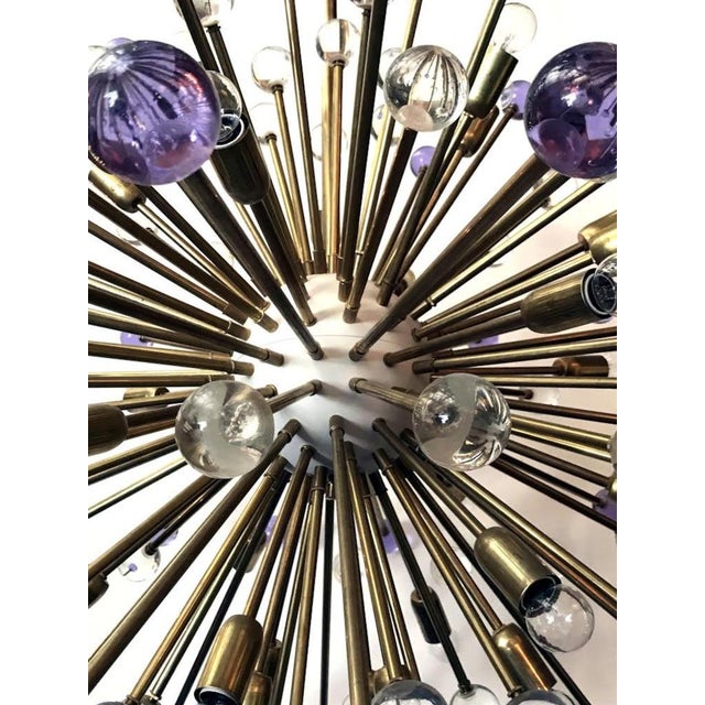 Not Yet Made - Made To Order 21st Century Italian Burst Lilac and Clear Murano Glass Sphere Sputnik by Fabio LTD For Sale - Image 5 of 9