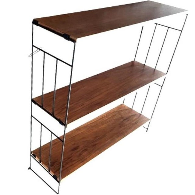 3-Shelf Wall Bookcase attributed to Kajsa & Nils Nisse Strinning, 1960s For Sale - Image 3 of 6