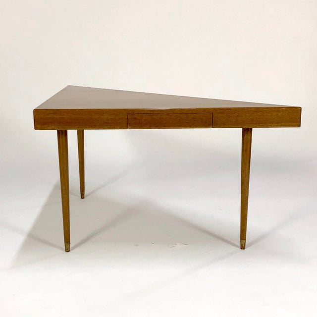 1950s MidCentury Modern Harvey Probber Mahogany Triangular Console Table Chairish