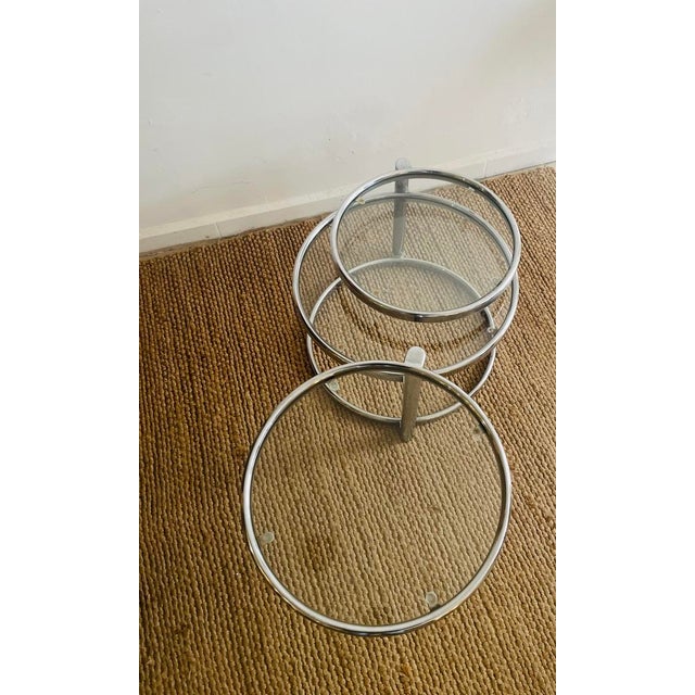Silver Folding and Rotating Coffee Table, 1970s For Sale - Image 8 of 10