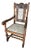 1970s English Style Carved Wooden Barley Twist Accent Chair For Sale