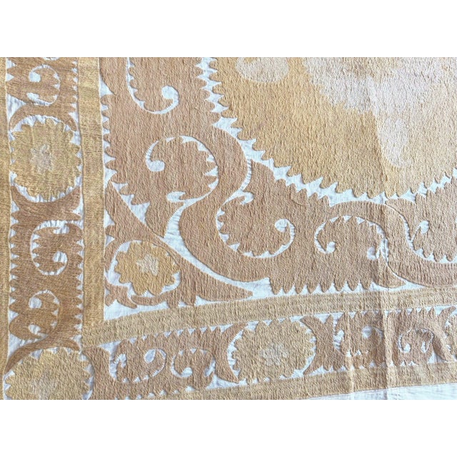 Mid-Century Modern Decorative Suzani Tablecloth From Asian For Sale - Image 3 of 8