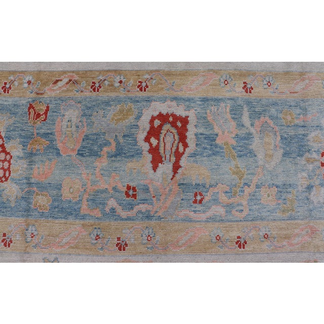 Large Hand Knotted Oushak Turkish Rug by Keivan Woven Arts, 12'8" X 16'10" For Sale - Image 14 of 16