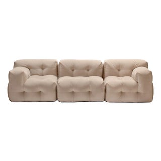 Not-a-Sofa Three-Seater Sofa in Beige Velour from EMKO For Sale