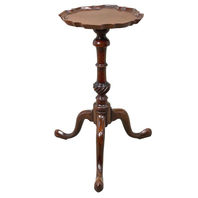 Antique George III Mahogany Kettle Stand with Piecrust Top, 1760 For Sale - Image 3 of 12