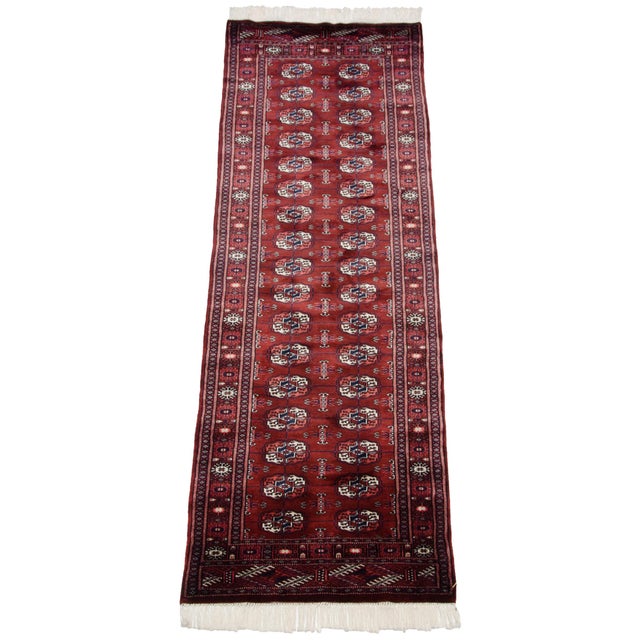 Textile Vintage Fine Bokhara Rug Runner - 2'6" X 8'2" For Sale - Image 7 of 9