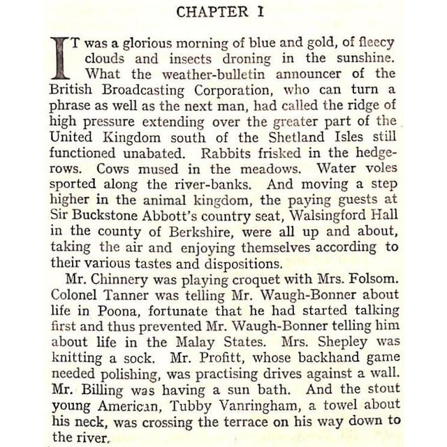 WODEHOUSE, P.G. [312] pp. Herbert Jenkins 1952 Third Printing 7 1/4" x 5 1/4" Jacket design by "Fenwick" Summer Moonshine...