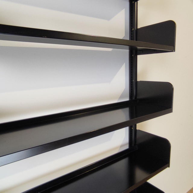 Black Metal Congress Bookcase attributed to Lips Vago, 1970s For Sale - Image 9 of 11