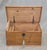 Rustic European Antique German Natural Pine Storage Trunk With Original Iron Key For Sale - Image 3 of 13