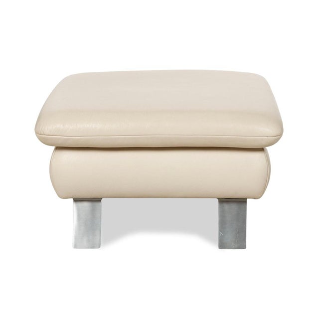 Beige Leather Rossini Ottoman from Koinor For Sale - Image 10 of 12