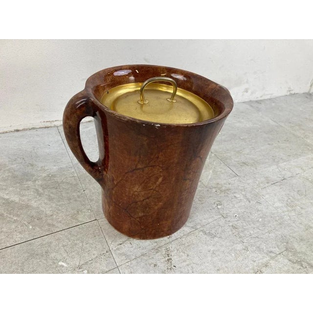 Vintage Ice Bucket attributed to Aldo Tura, 1960s For Sale - Image 6 of 10