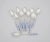 A set of 10 silver-plated spoons with floral enameled stems depicting delicate blue and white blossoms with yellow...