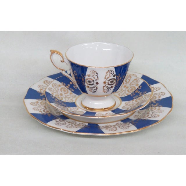 Royal Standard Royal Standard England Bone China Floral Tea Cup Saucer Dessert Plate Set For Sale - Image 4 of 12
