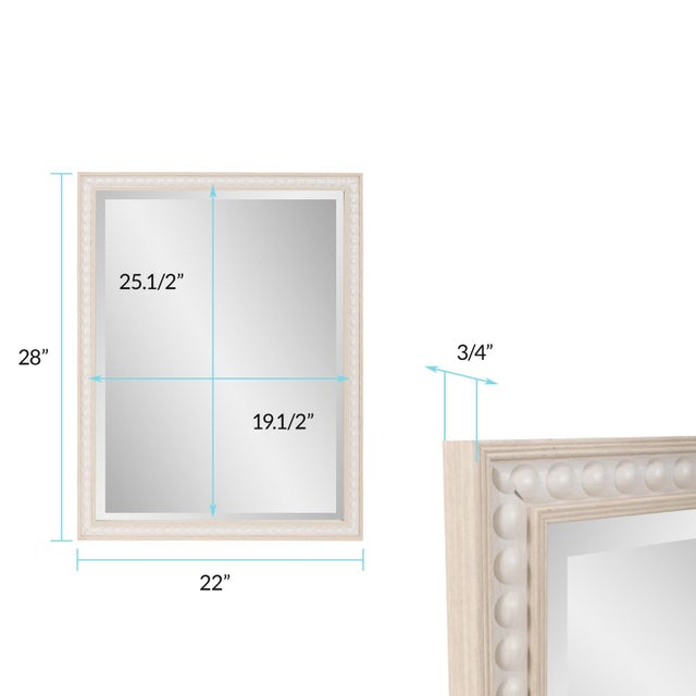 Plastic Beaded Vanity Mirror - Natural For Sale - Image 7 of 10