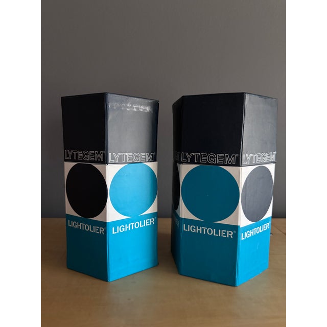 Mid-Century Modern Lytegem Table/Wall Lamps by Lightolier - a Pair For Sale - Image 3 of 4