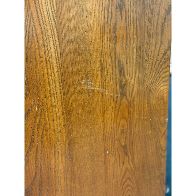 Wood Vintage Kincaid Solid Oak Queen Anne Dining Table For Sale - Image 7 of 7