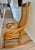 Vintage Victorian maple wood bentwood cane rocking chair with hand crafted stitched woven borders and solid wood...