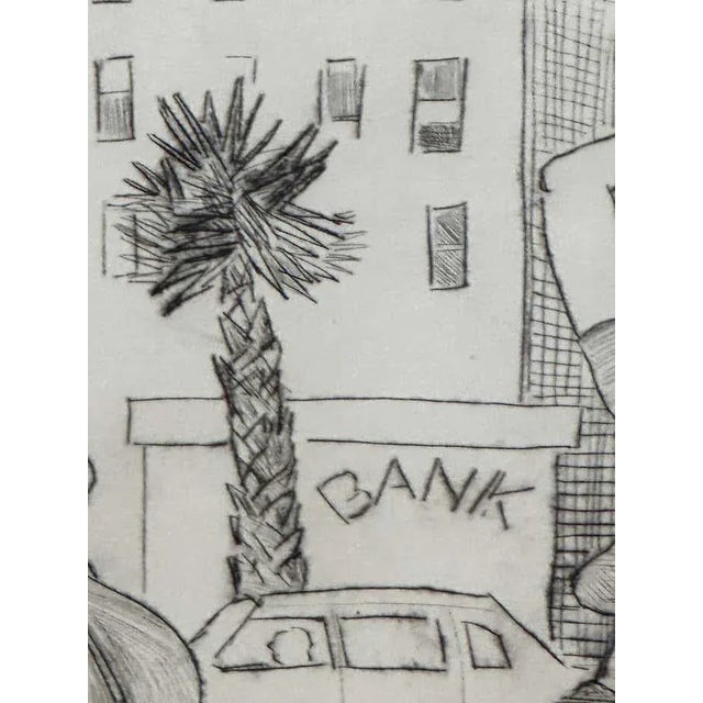 Drawing/Sketching Materials Satirical Monogrammed Drawing by Unknown Artist For Sale - Image 7 of 10