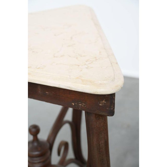 Wood Side Table with Natural Stone Top from Thonet For Sale - Image 7 of 14