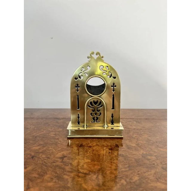 Edwardian Brass Pocket Watch Holder, 1900s For Sale - Image 6 of 6
