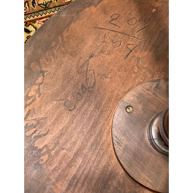 Antique 3 Tier Dumb Waiter Mahogany Wood Side End Table Butler Stand 38.5” For Sale - Image 9 of 12