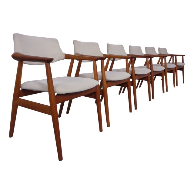 GM11 Teak Armchairs by Svend Aage Eriksen for Glostrup, Denmark, 1960s, Set of 6 For Sale