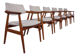 GM11 Teak Armchairs by Svend Aage Eriksen for Glostrup, Denmark, 1960s, Set of 6