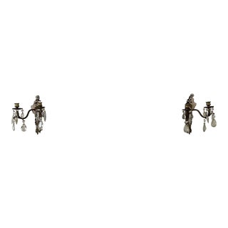Vintage 1930s French Candle Sconces - a Pair For Sale