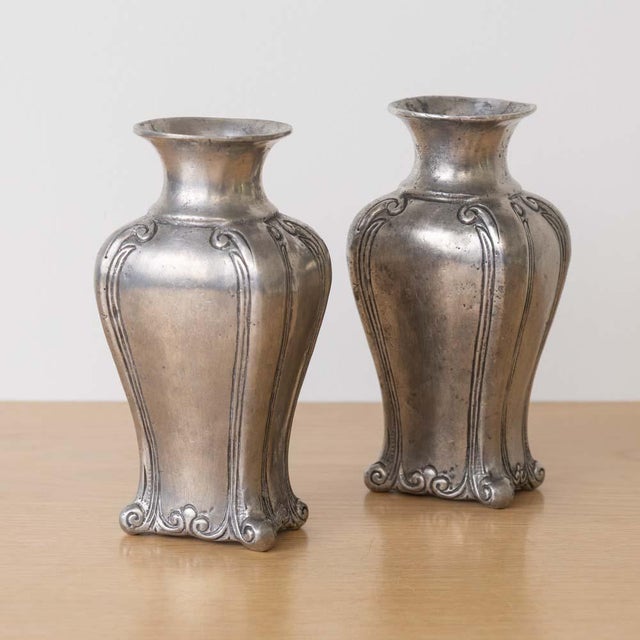 Metal 1910s French Art Nouveau Bud Vase For Sale - Image 7 of 16