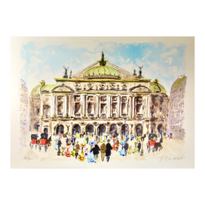 Urbain Huchet Paris, L'Opera C. 1980 Reproduction Print